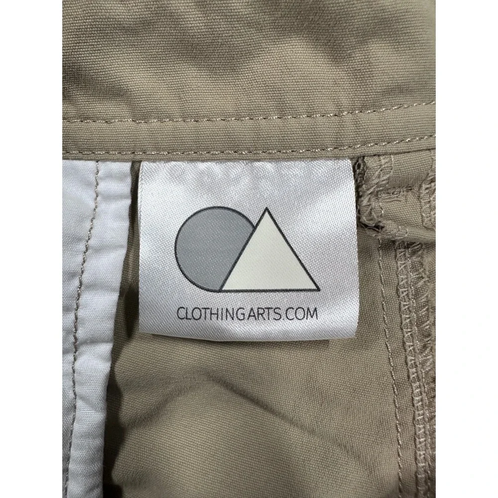 Clothing Arts P^cubed Pick-Pocket Proof Travel Pants Mens 40x30 Khaki Tan Nylon